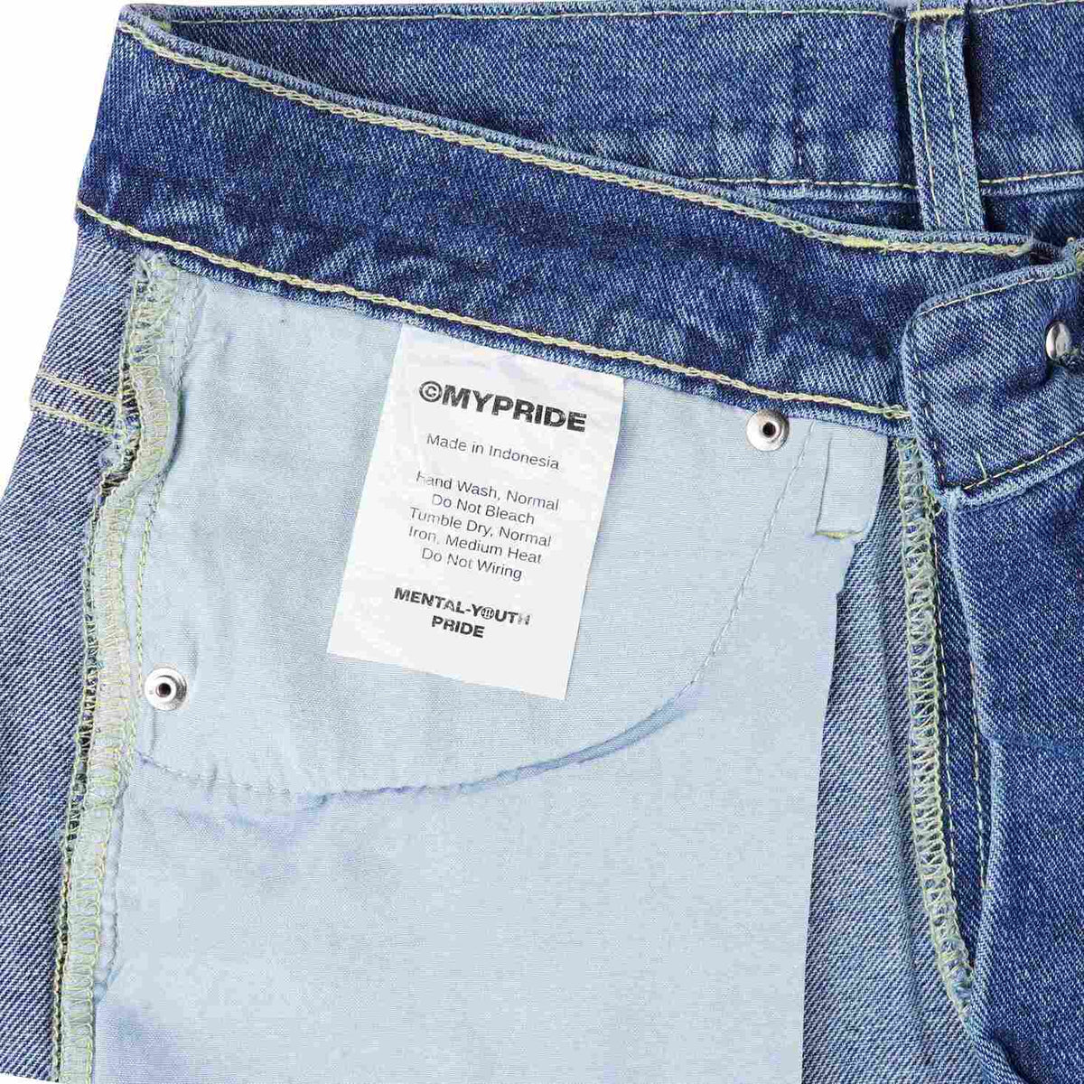 MYPRIDE " HUSH BLUE " - WASHED BLUE - DENIM PANTS