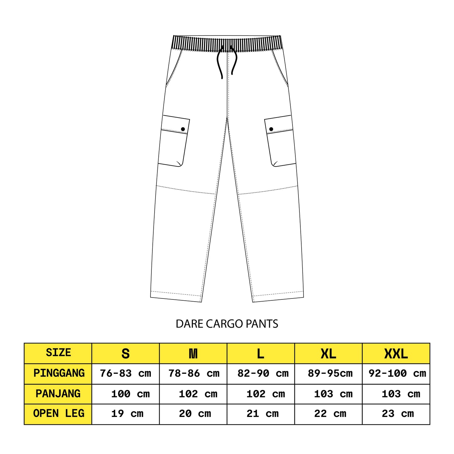 MYPRIDE " DARE " - BLACK - CARGO PANTS