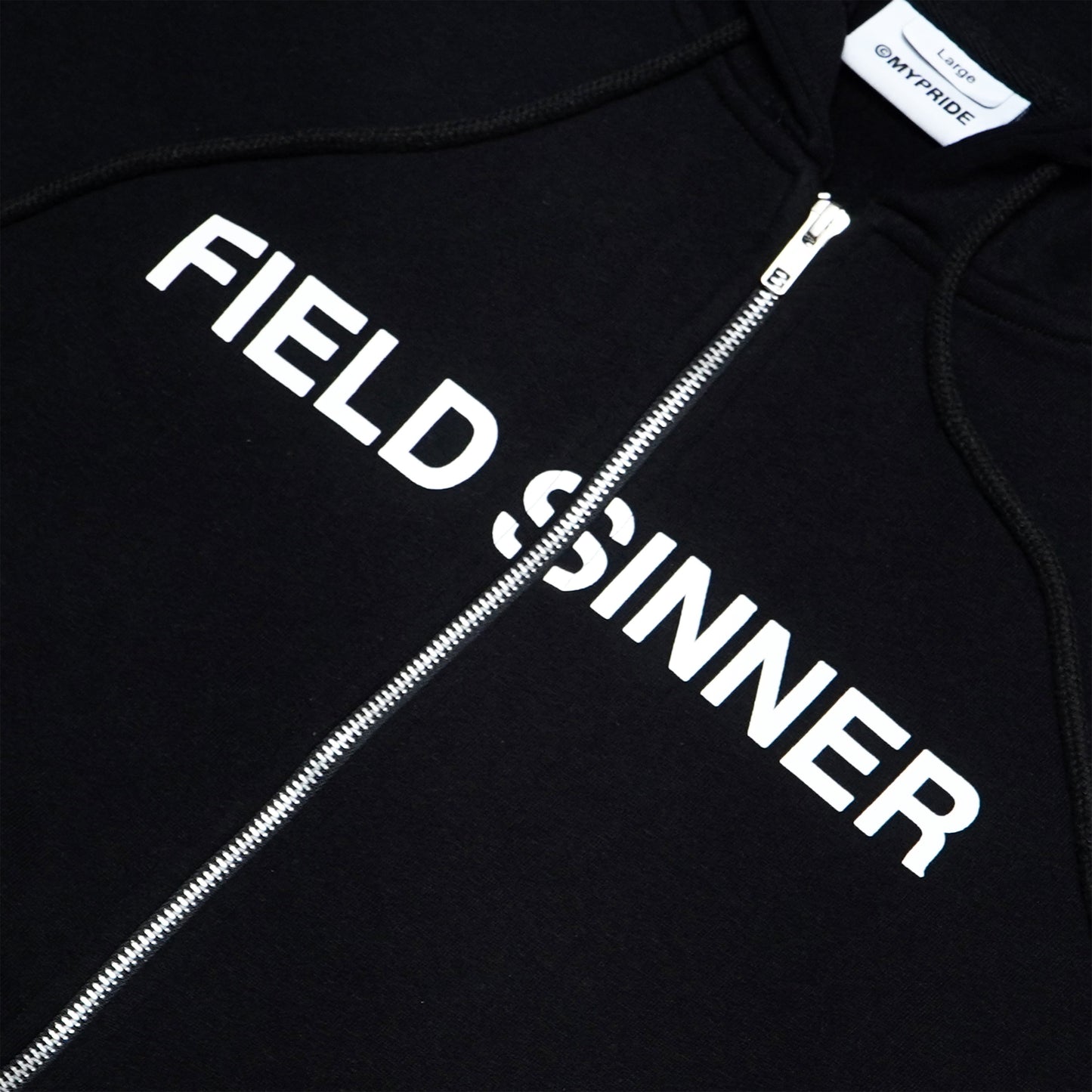 MYPRIDE " FIELD SINNER HOOD " - BLACK - ZIPPER HOODIE