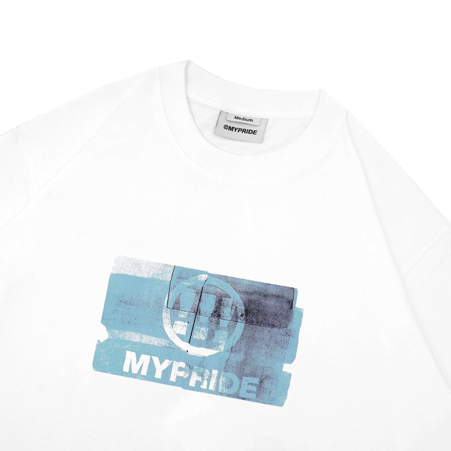 MYPRIDE " BLUES " - WHITE - TSHIRT