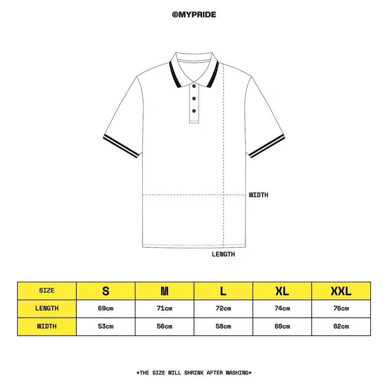 MYPRIDE " PLAIN POLO BL " - BLACK - POLO SHIRT