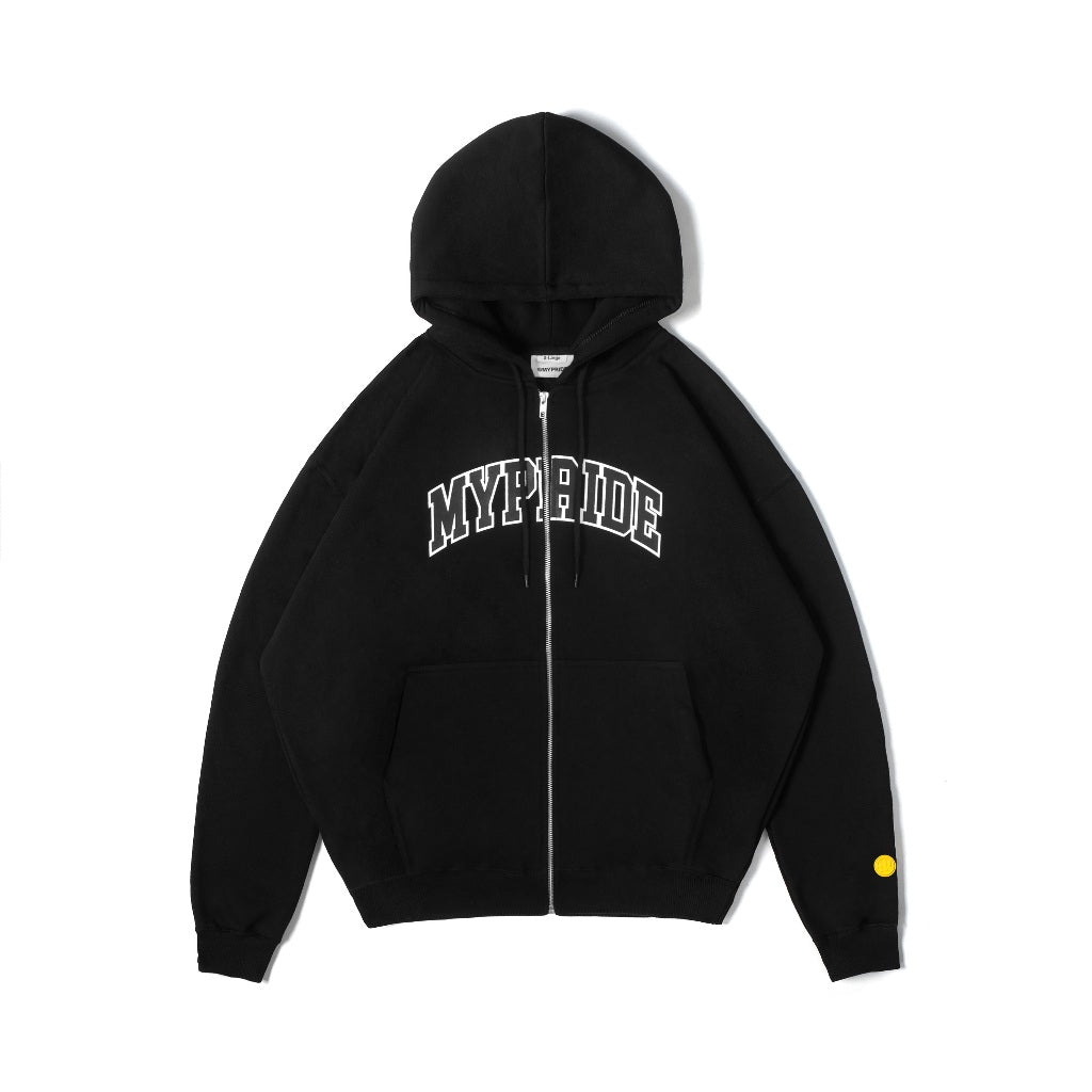 MYPRIDE " UNITY ZIP BL " - BLACK - ZIPPER HOODIE