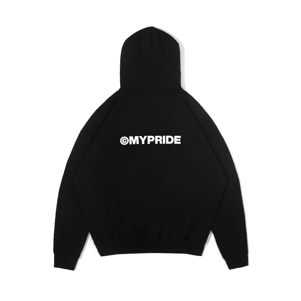 MYPRIDE " FOAM ZIP " - BLACK - ZIPPER HOODIE