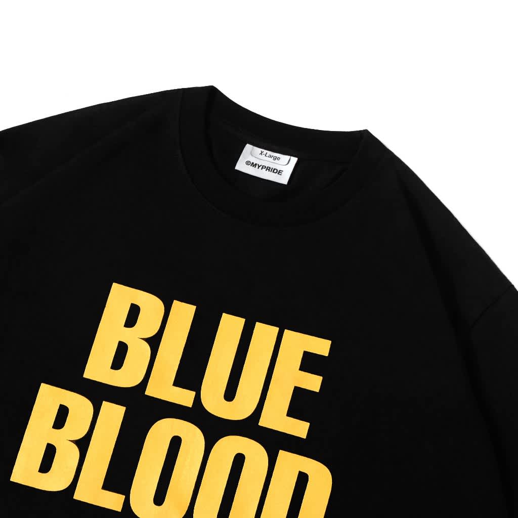 MYPRIDE " BLUE BLOOD YL " - BLACK - TSHIRT