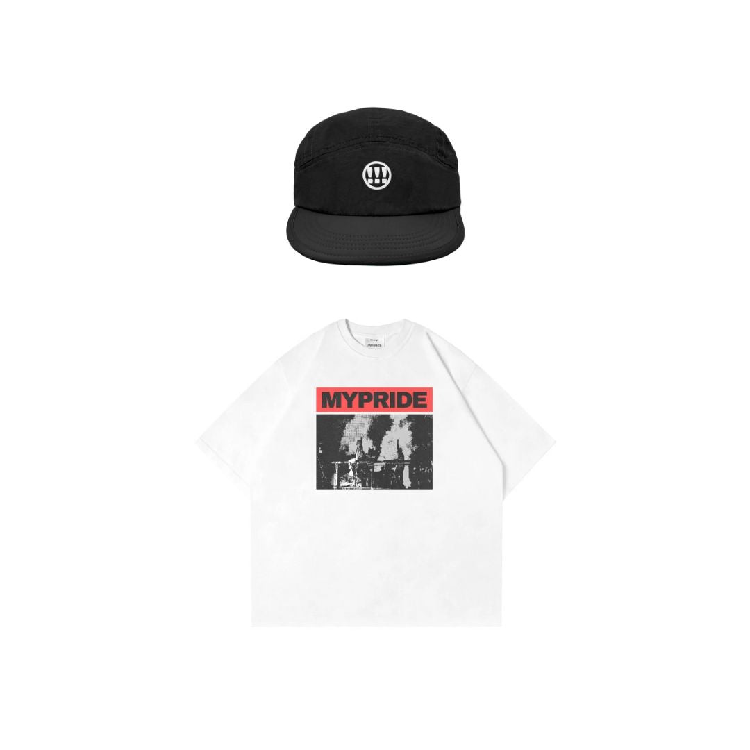 [BUNDLE] MYPRIDE " GETTING AWAY TEES X PORT 5 PANEL CAP BLACK "