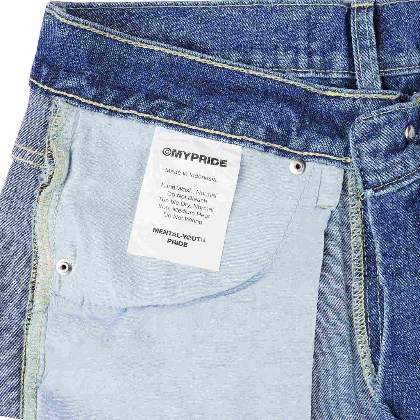 MYPRIDE " HUSH BLUE " - WASHED BLUE - DENIM PANTS