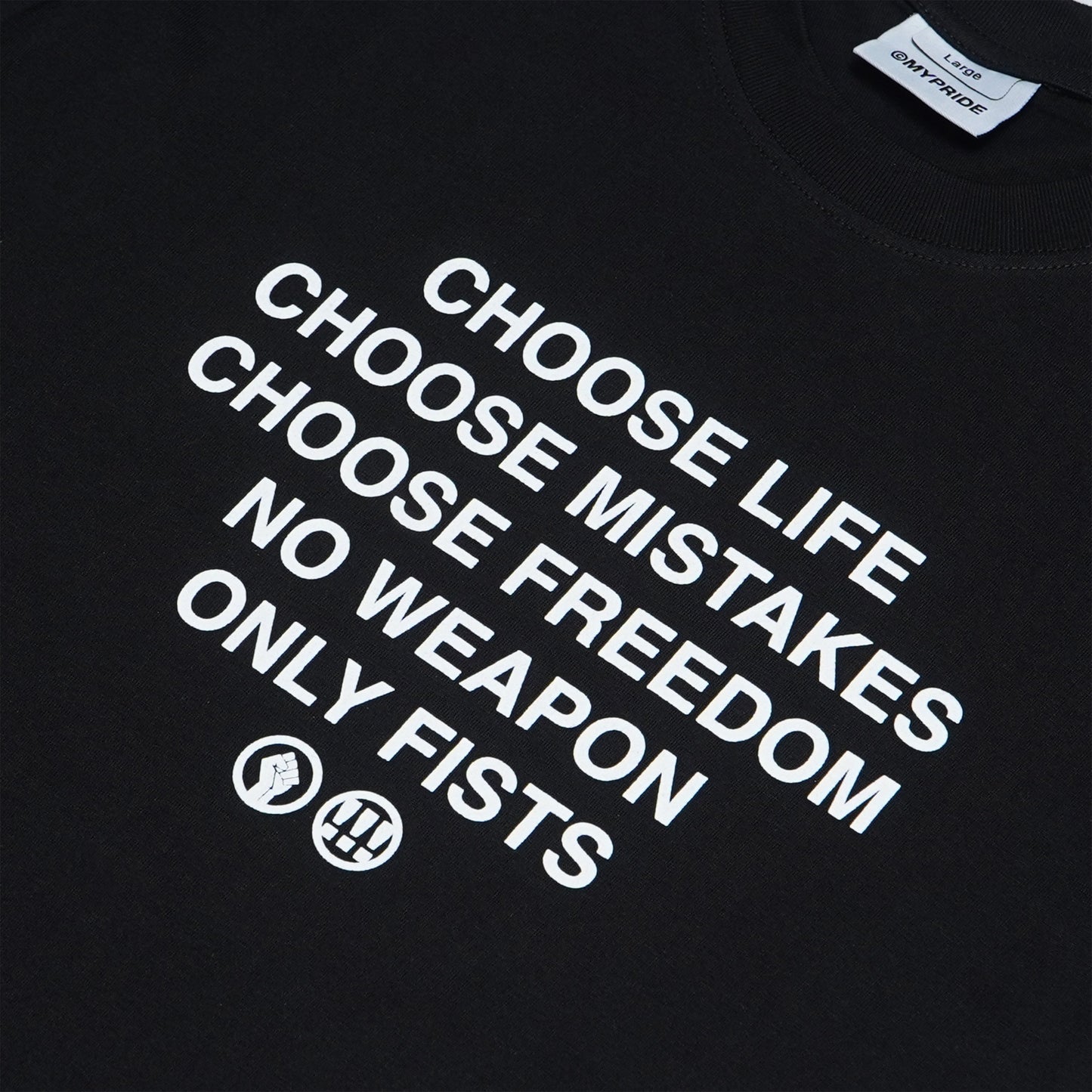 MYPRIDE " FISTS " - BLACK - TSHIRT