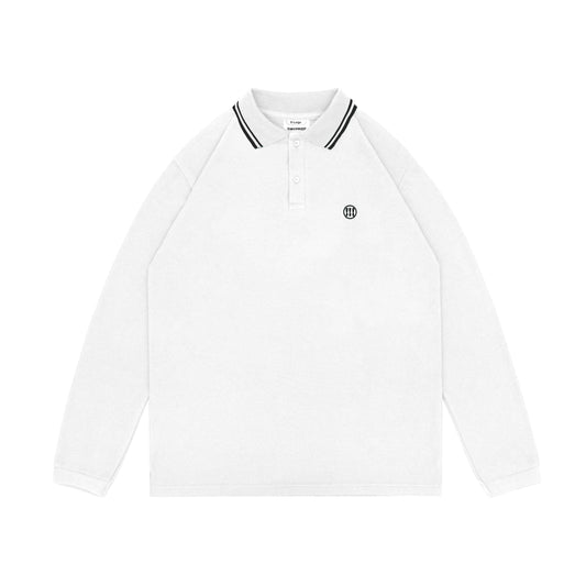 MYPRIDE " SIGHT POLO LS WHITE " - WHITE - LONGSLEEVE POLO SHIRT