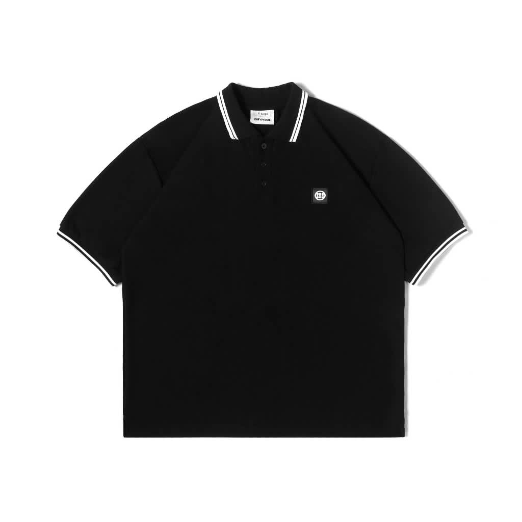 MYPRIDE " PLAIN POLO BL " - BLACK - POLO SHIRT