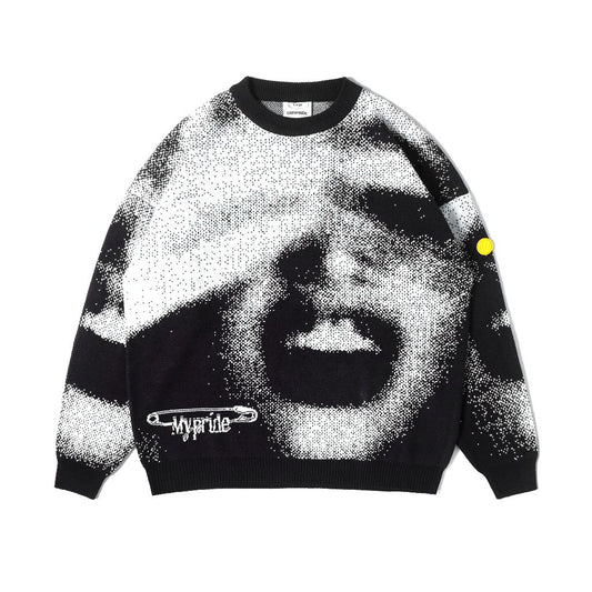 MYPRIDE " JESSIE KNITWEAR " - BLACK - CREWNECK KNITWEAR