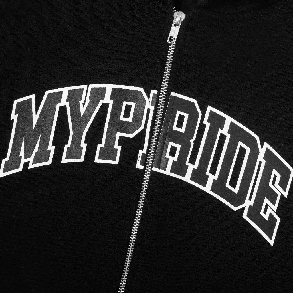 MYPRIDE " UNITY ZIP BL " - BLACK - ZIPPER HOODIE