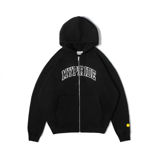 MYPRIDE " UNITY ZIP BL " - BLACK - ZIPPER HOODIE