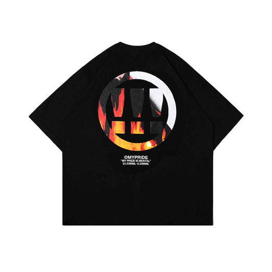 MYPRIDE " FLAME LOGO " - BLACK - TSHIRT
