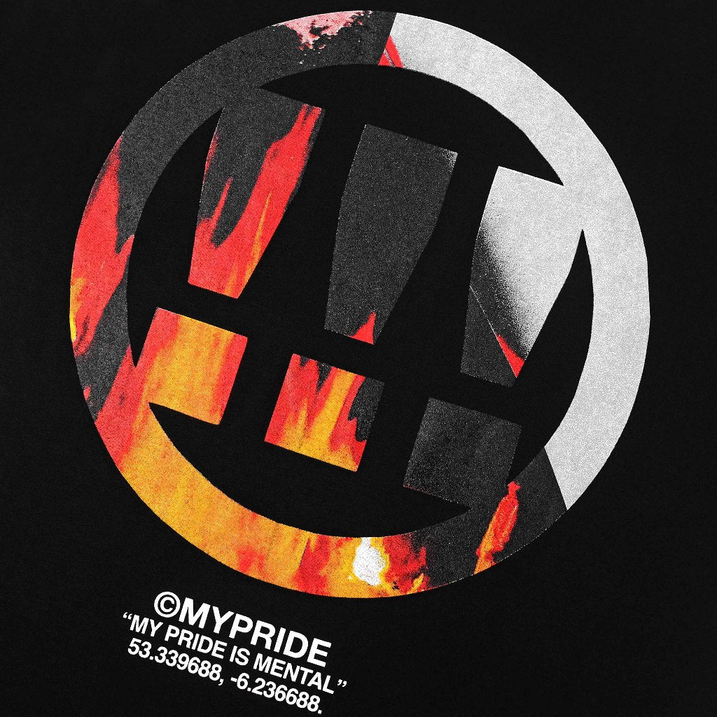 MYPRIDE " FLAME LOGO " - BLACK - TSHIRT