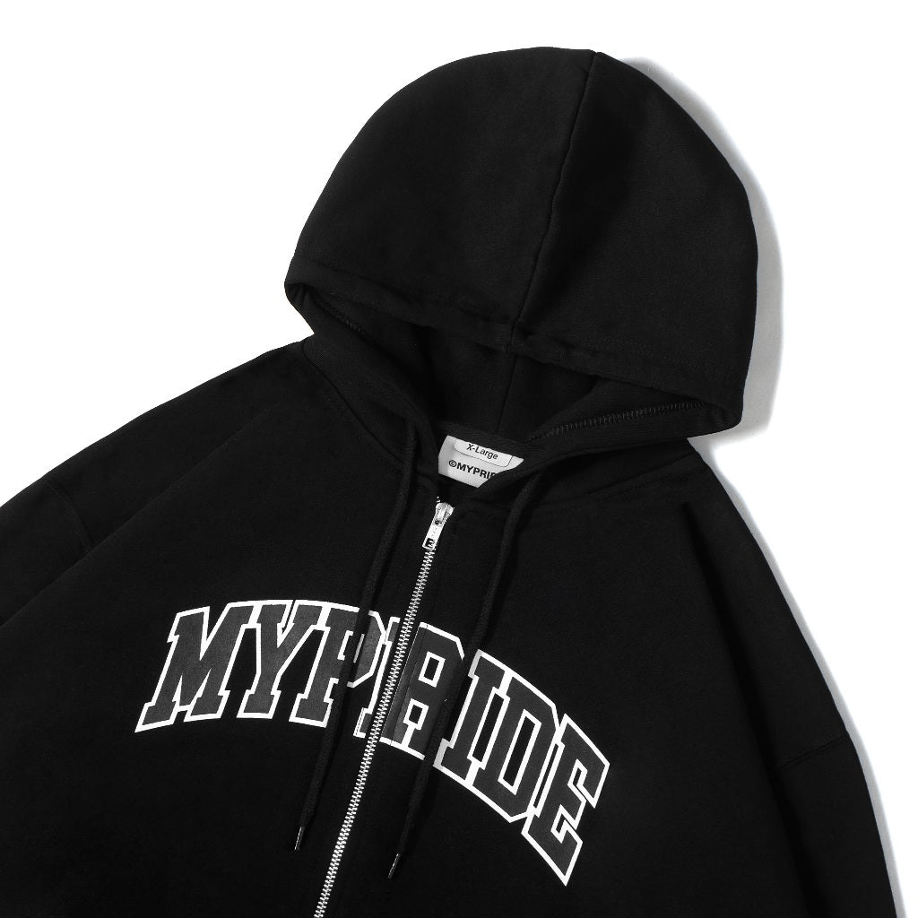 MYPRIDE " UNITY ZIP BL " - BLACK - ZIPPER HOODIE