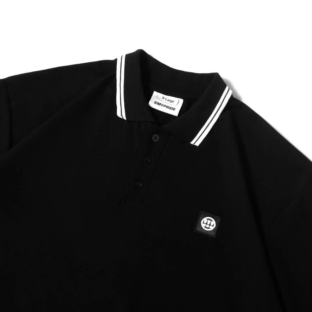 MYPRIDE " PLAIN POLO BL " - BLACK - POLO SHIRT