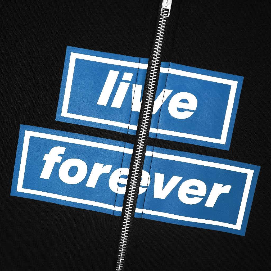 MYPRIDE " LIVE FOREVER ZIP BL " - BLACK - ZIPPER HOODIE