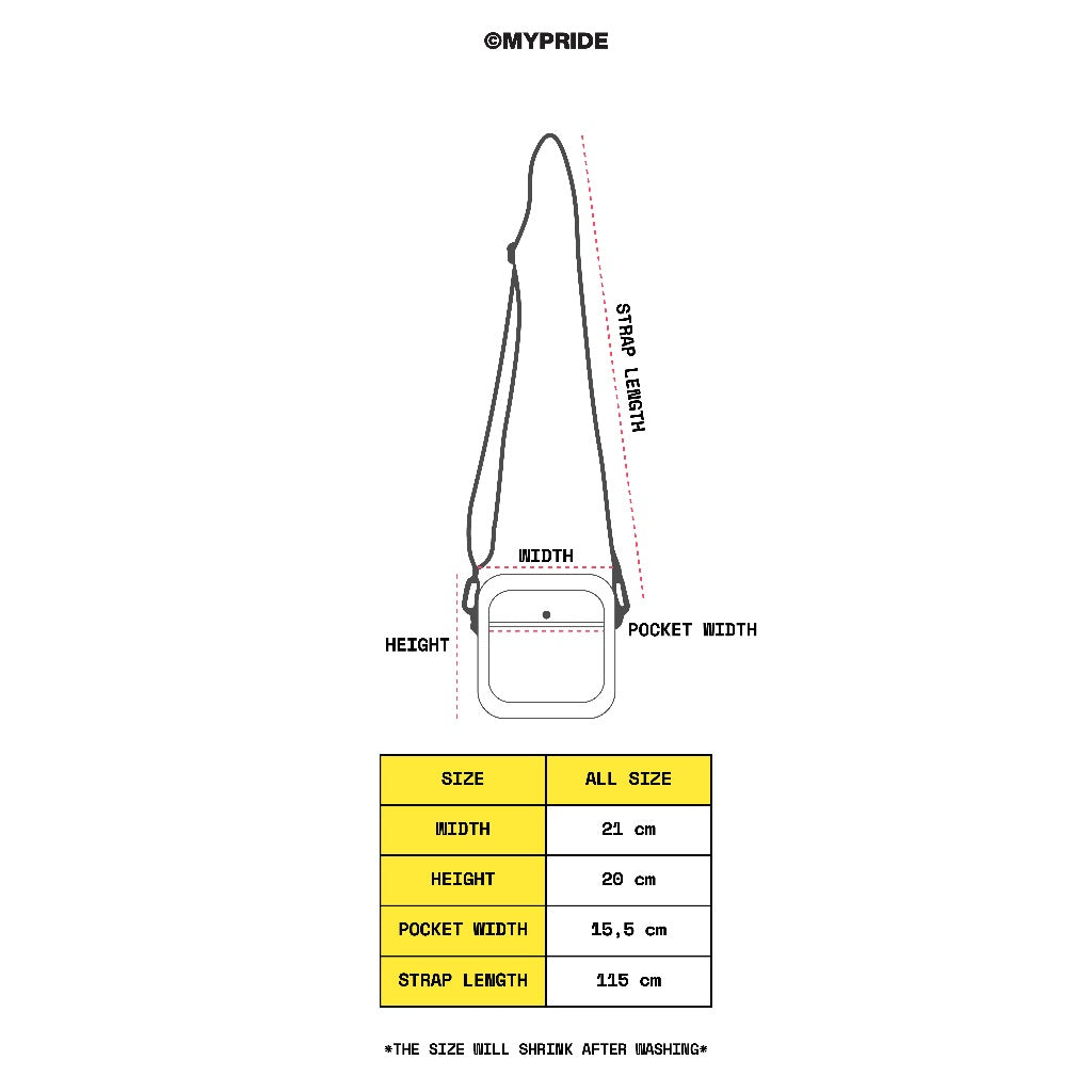 MYPRIDE " PRIME BL " - BLACK - SLING BAG